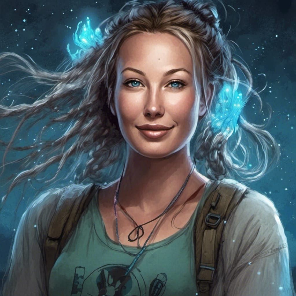 Bioluminescent Portrait in Fantasy Art Style