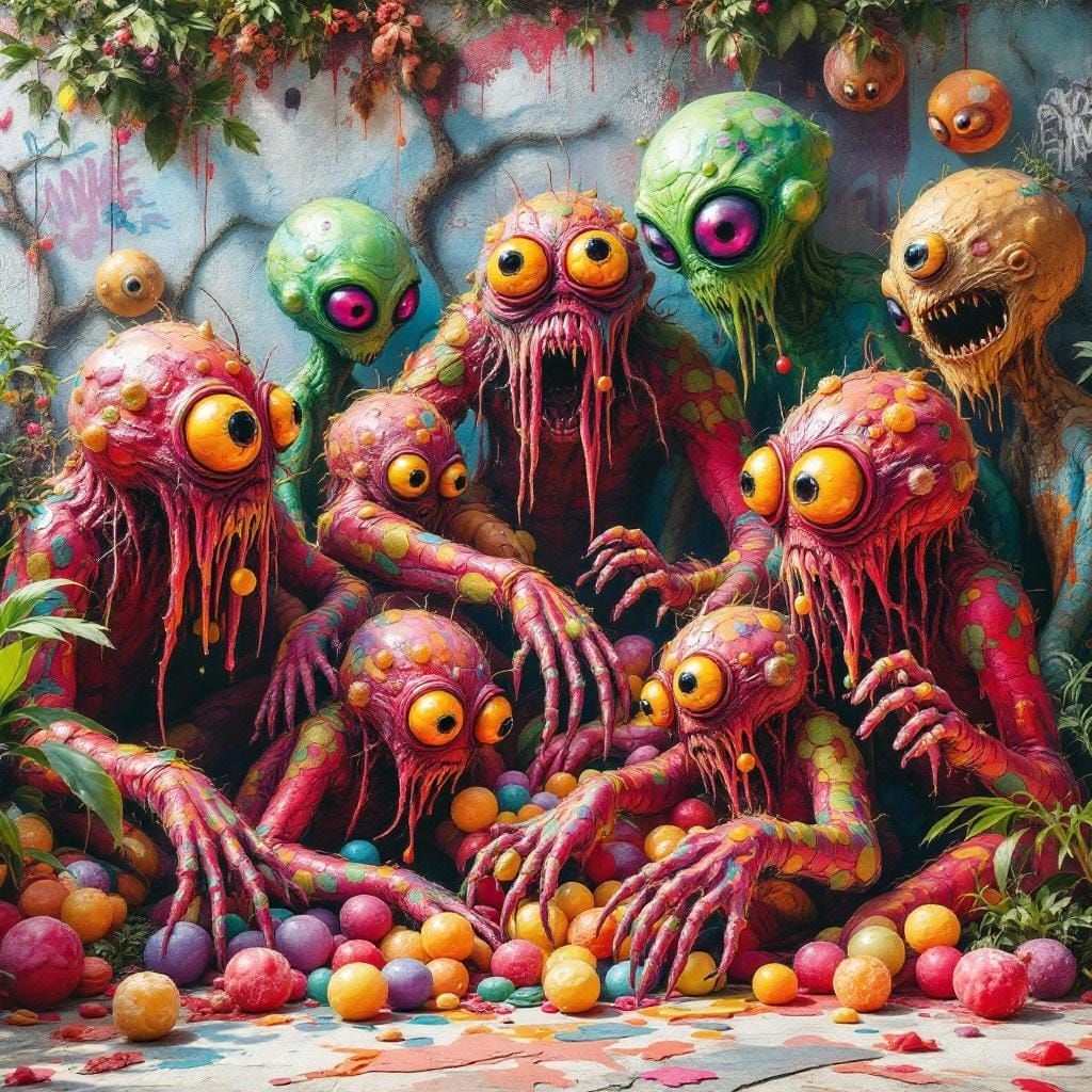 Psychedelic Alien Insectoid Sasquatch in 8K Resolution