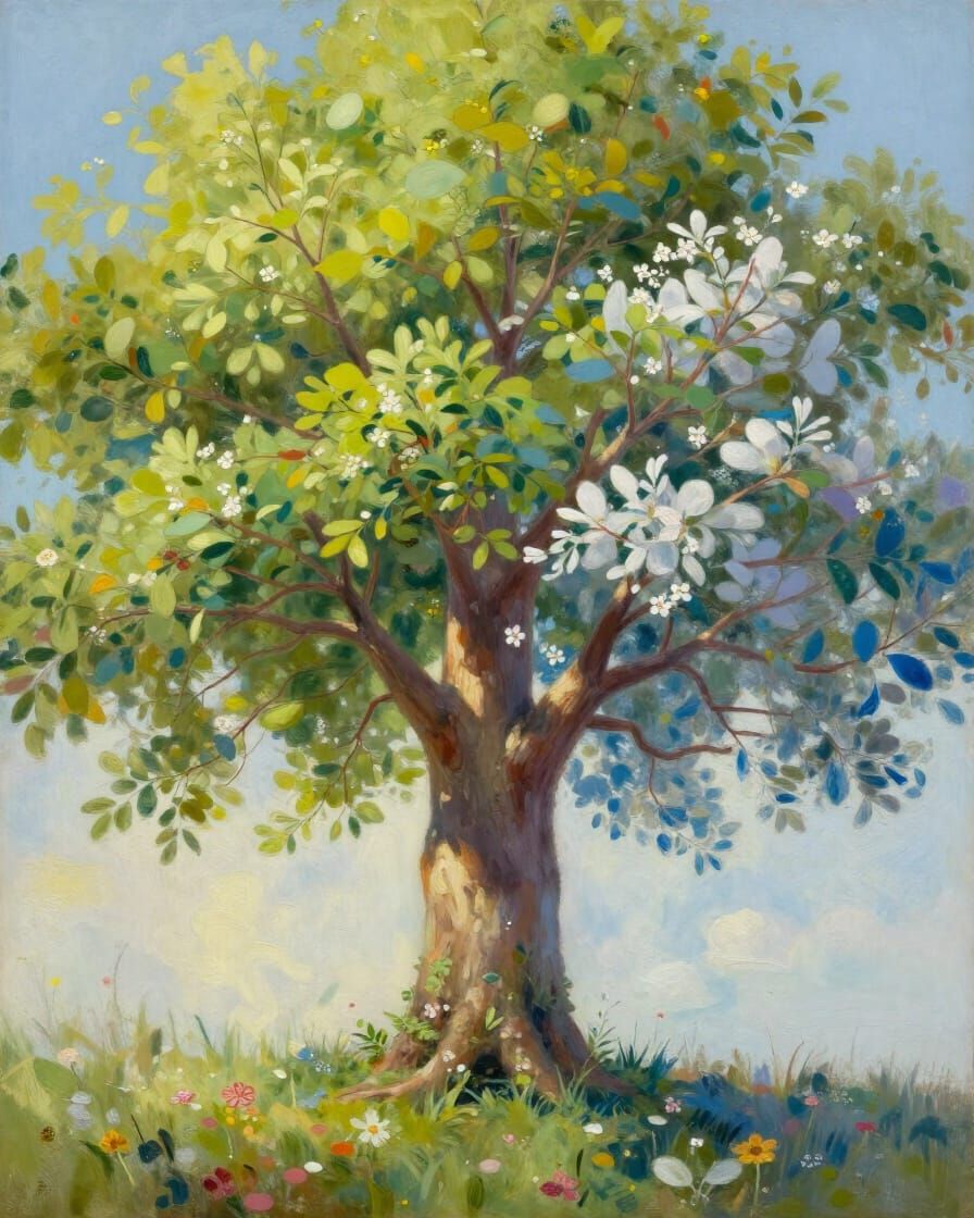 Tree of Seasons: Spring, Summer, Autumn, Winter