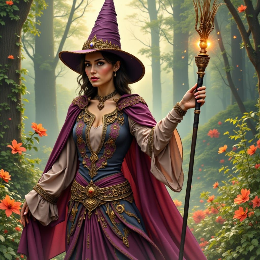 Mystical Being in Fantastical Realm, Dynamic Art