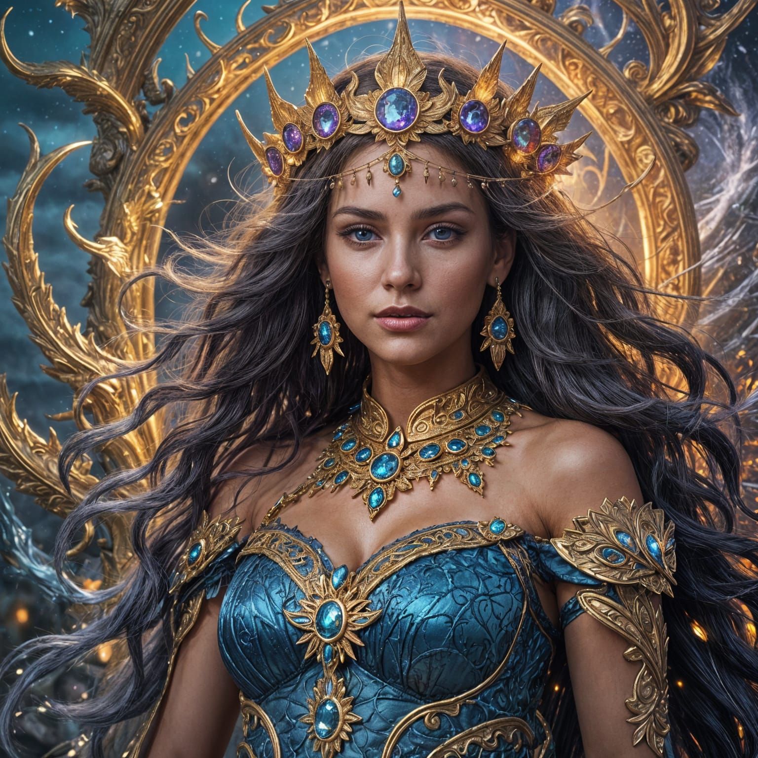 Queen of Lightning and Fire: Fantasy Art