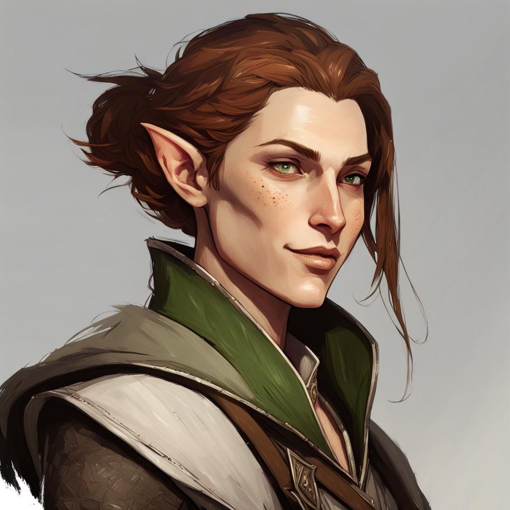 Gender-Swapped Solas Portrait in Graffiti Art Style