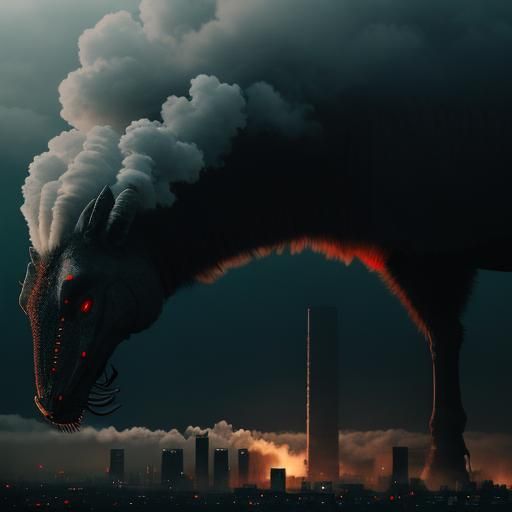 Hyperrealistic Global Pollution in Cinematic Style