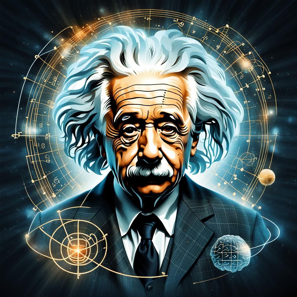 Einstein Double Exposure: A Vision of Wisdom