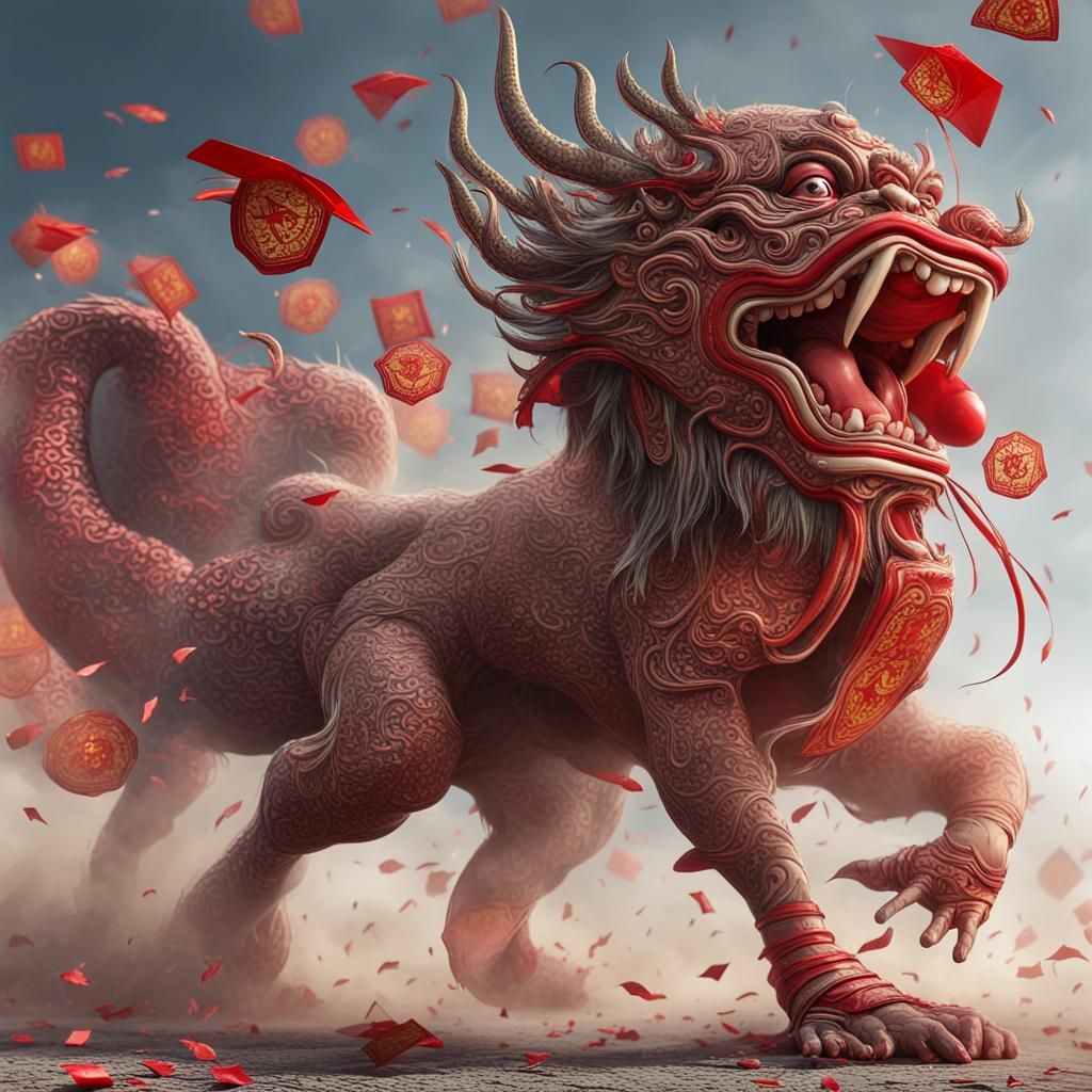 Chinese New Year: Warak Spewing Red Angpows
