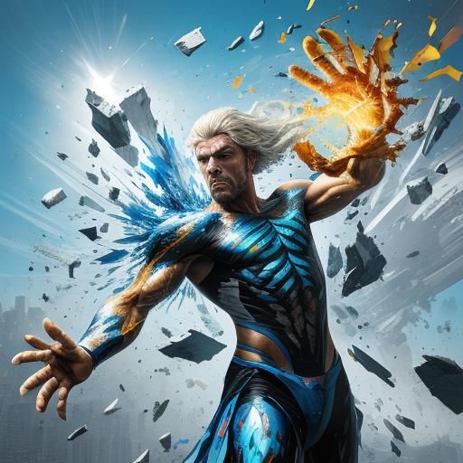 Athlete Shatters Barriers: Surreal Portrait in Renaissance S...