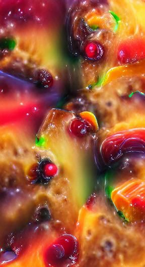 Abstract Fruitcake in Beautiful 8k Resolution