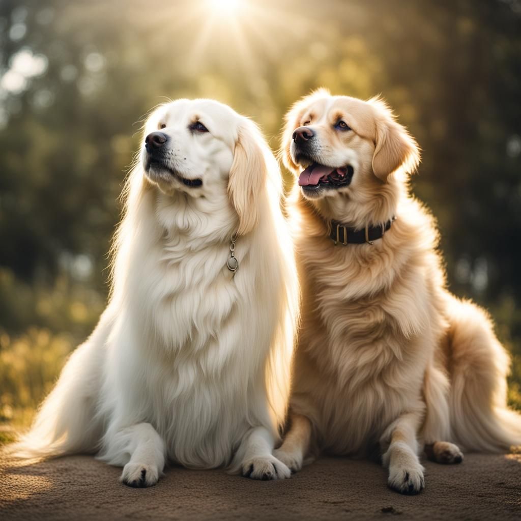 Dogs in Divine Sunshine: A Heavenly Vision