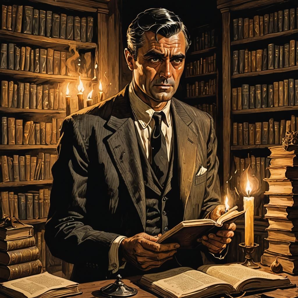 Gothic horror illustration. Full body portrait, dimly lit, c...