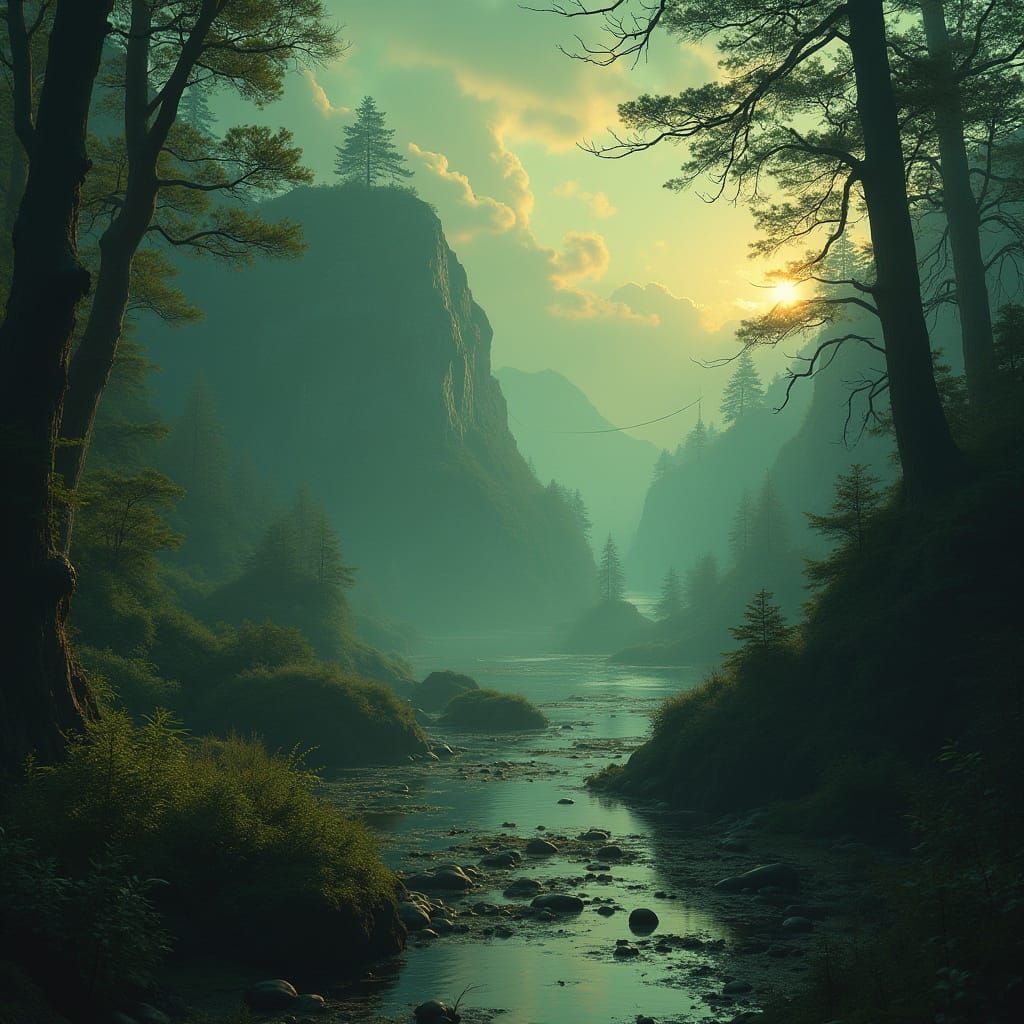 Surreal Earthly Planet in Ethereal Blackness