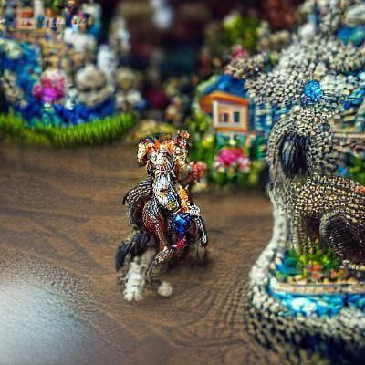 Dog Riding Horse: Professional Photography with Bokeh