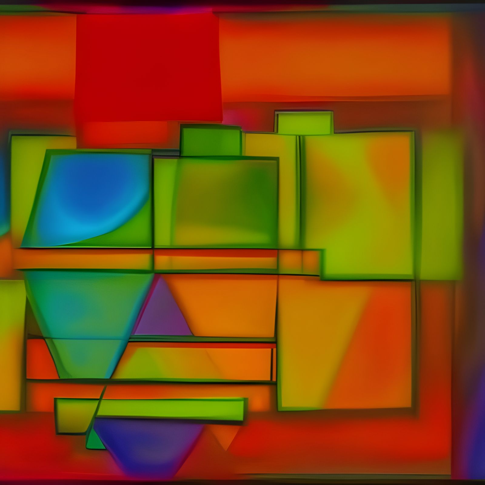 Abstract Two-Dimensional World of Living Shapes