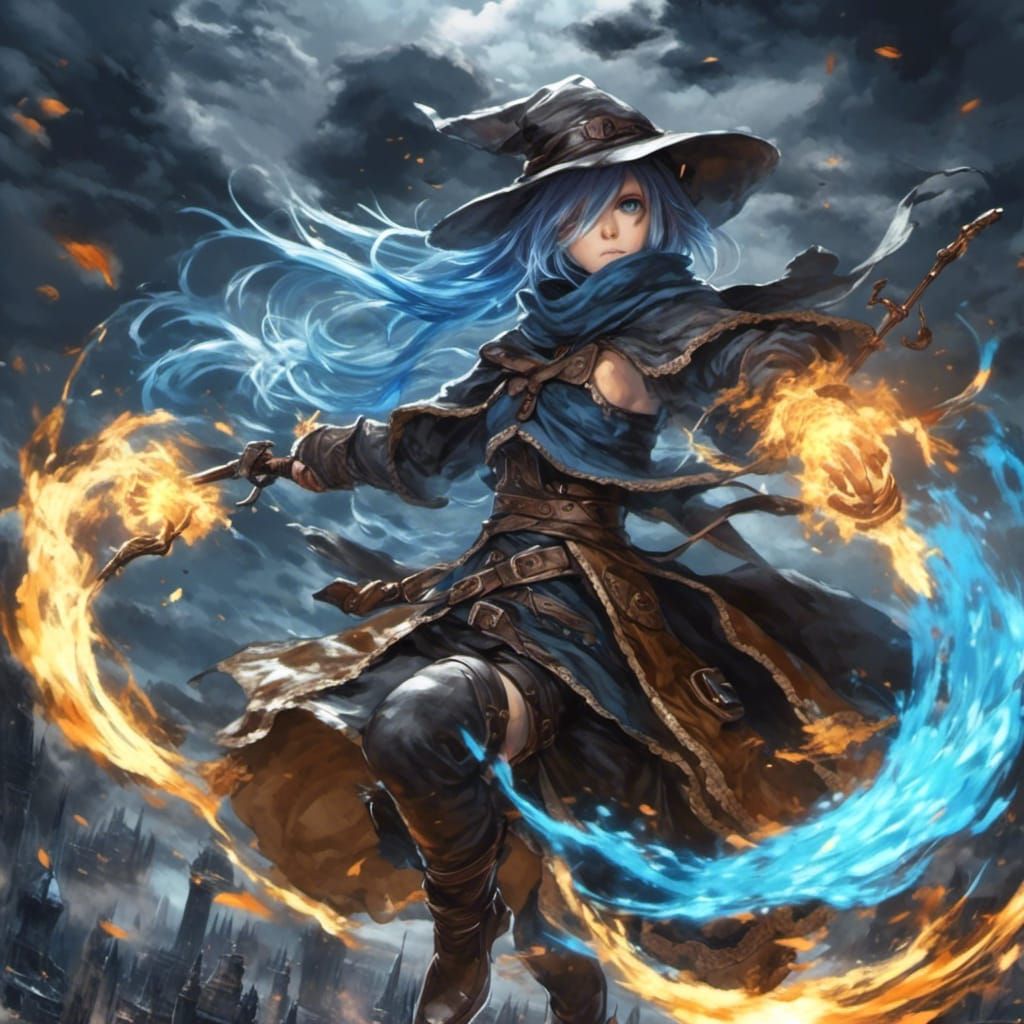 Black Mage Vivi in Anime Style