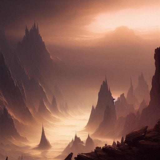 Dark Fantasy Horizon Concept Art in 8k