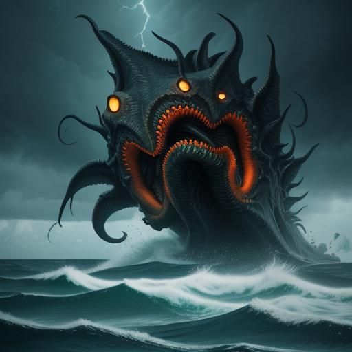 Epic Sea Dragon vs Squid Monster Battle