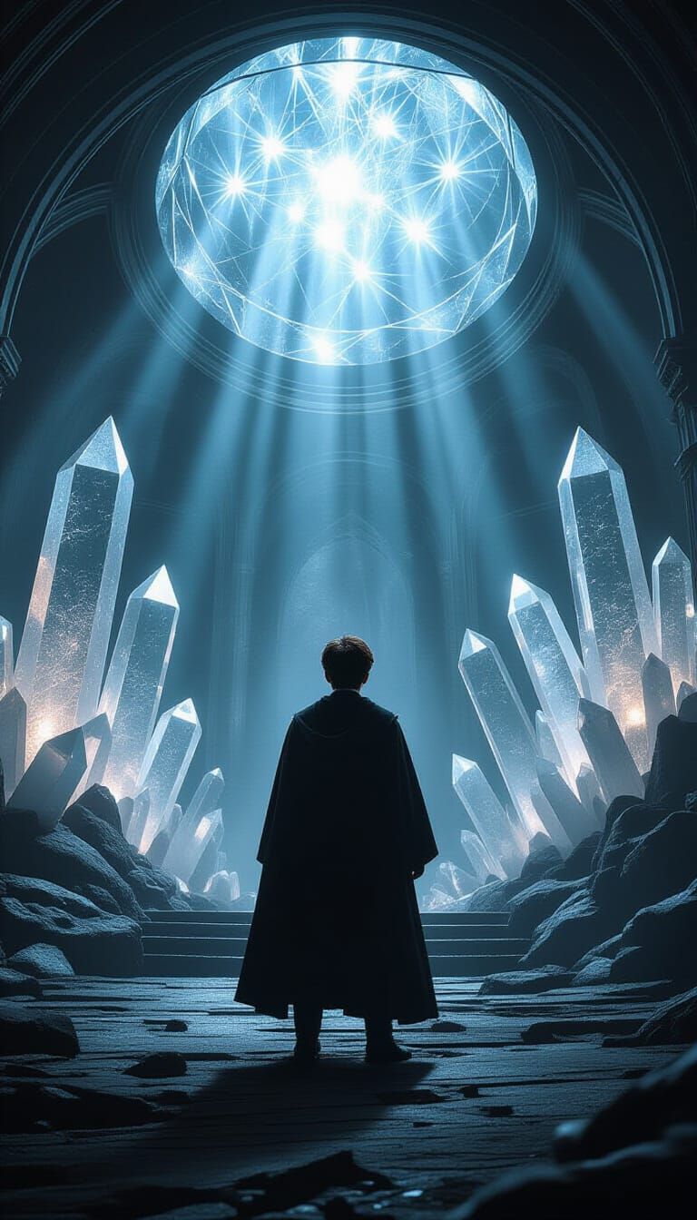 Harry Potter in Crystal Cave, Cinematic Film Still