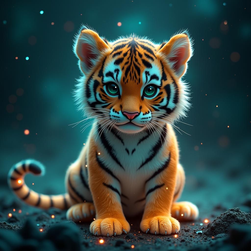 Baby Tiger Constellation in Anime Galaxy