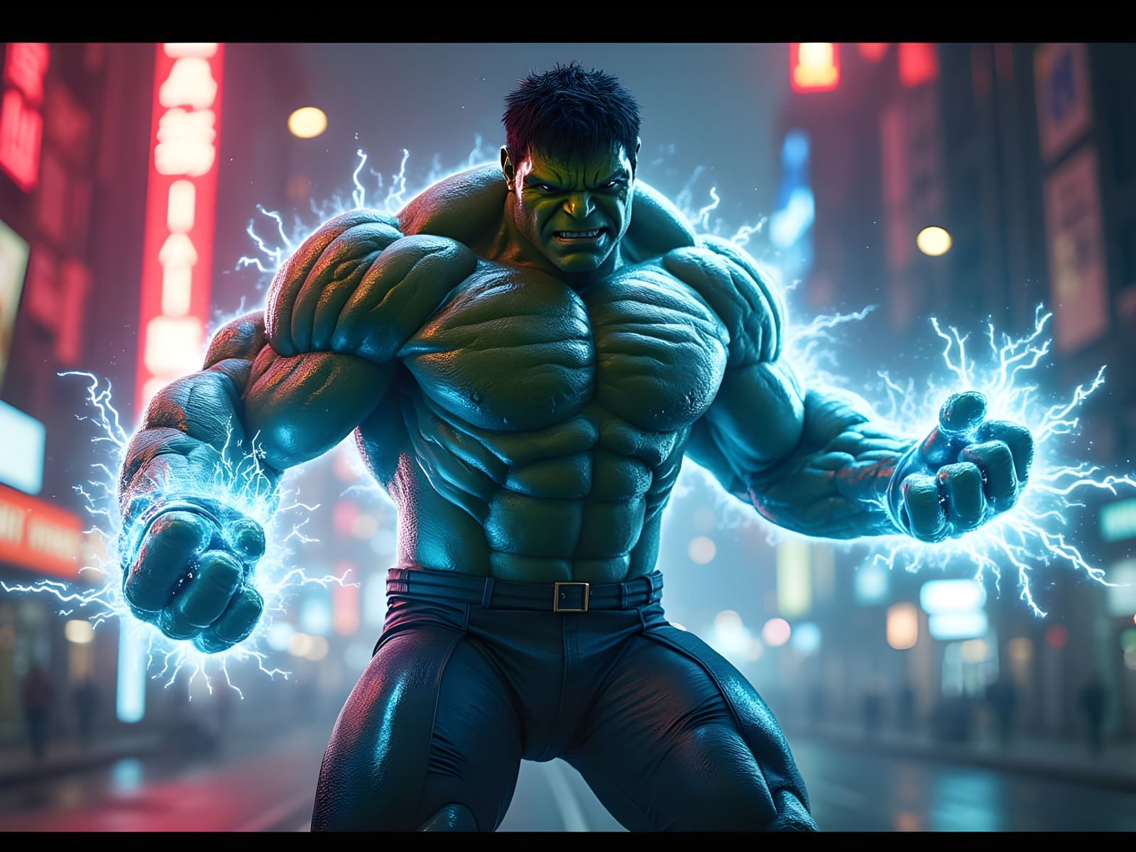 Retro Chrome Superhero Smashes Glitching Data Wall