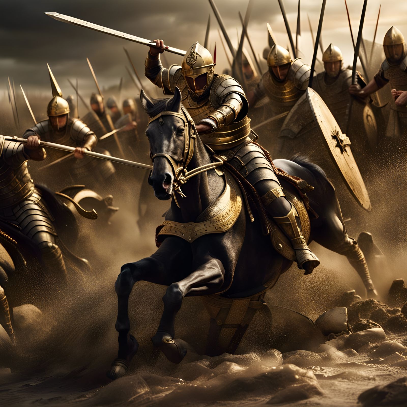 Epic Cavalry Charge in Roman Armor