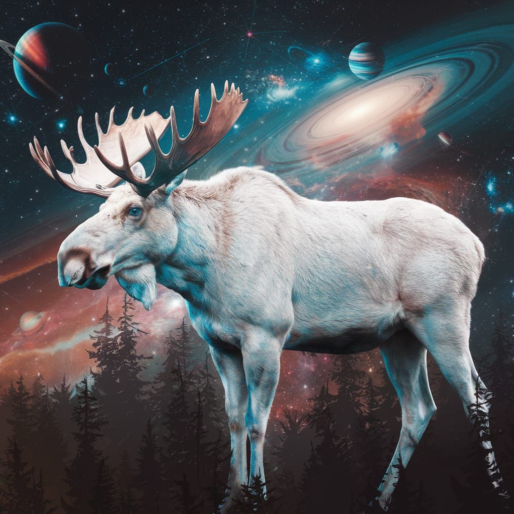 White Moose with Holographic Cosmic Background
