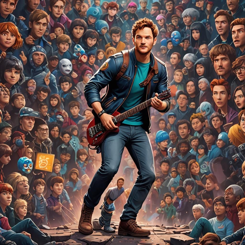 Chris Pratt as Scott Pilgrim: Detailed Matte Painting