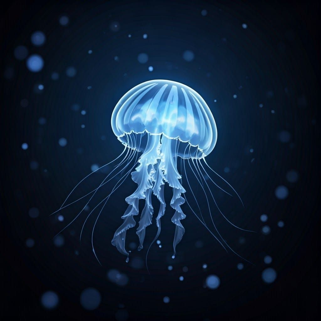 Luminescent Jellyfish in Dreamy, Surreal Style