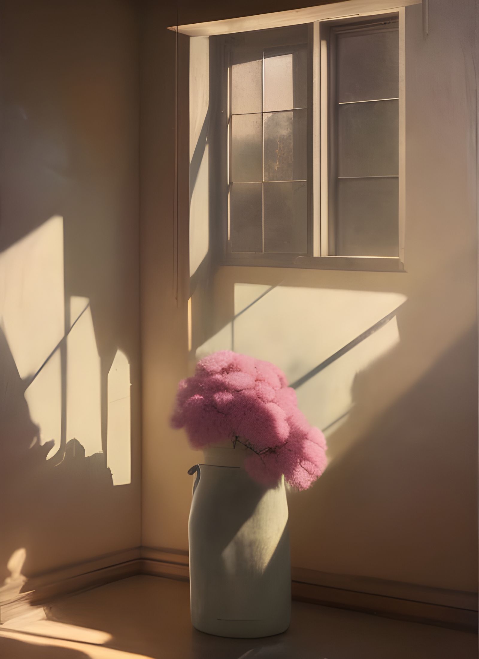 Radiant Flowers in Copper Bucket, Hyperrealist Painting