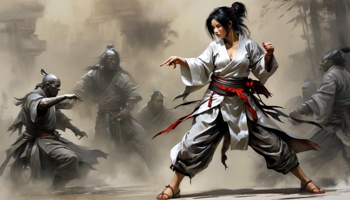 Gothic Kung-Fu Warrior in Royo Style