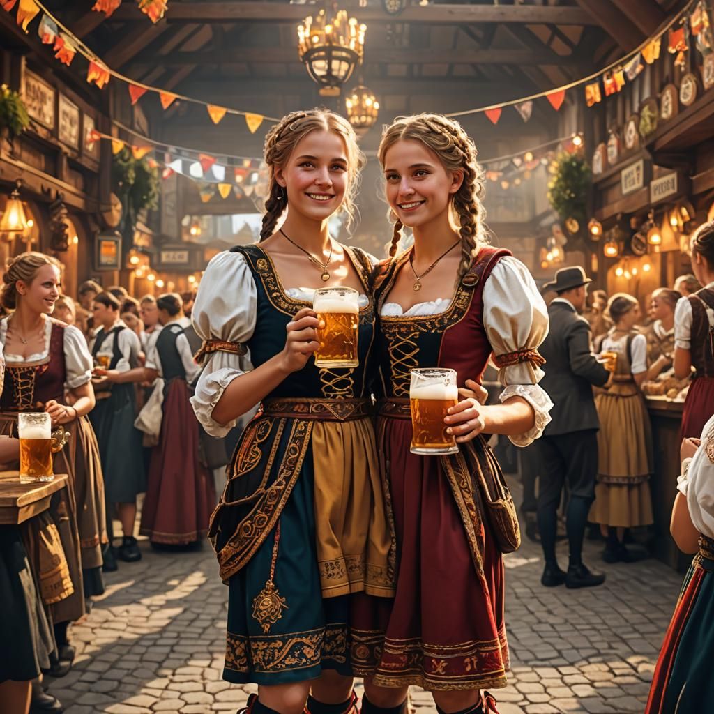 Oktoberfest Celebration in Vibrant Concept Art