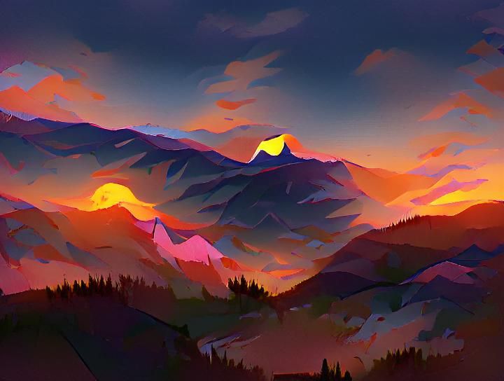 Majestic Mountain Sunset