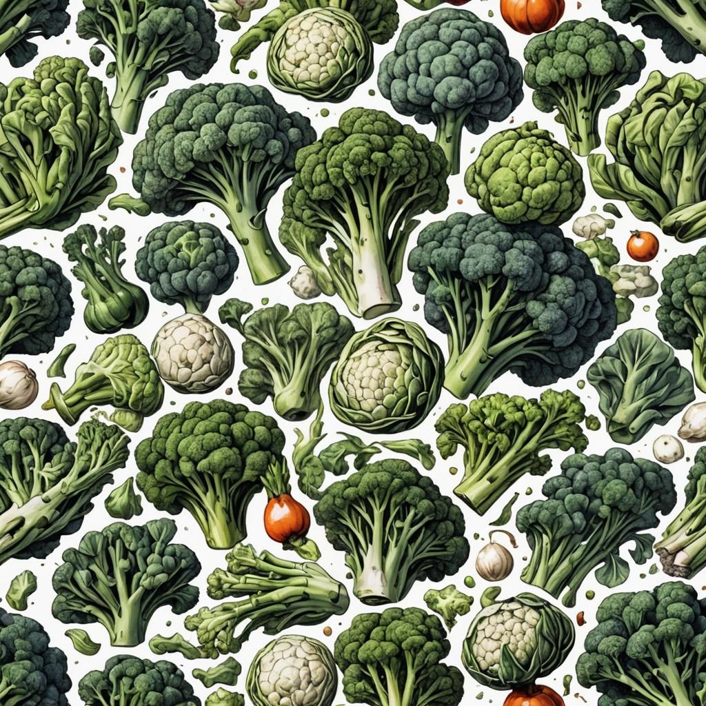 Magical Vegetables Illustrated in Pen and Ink