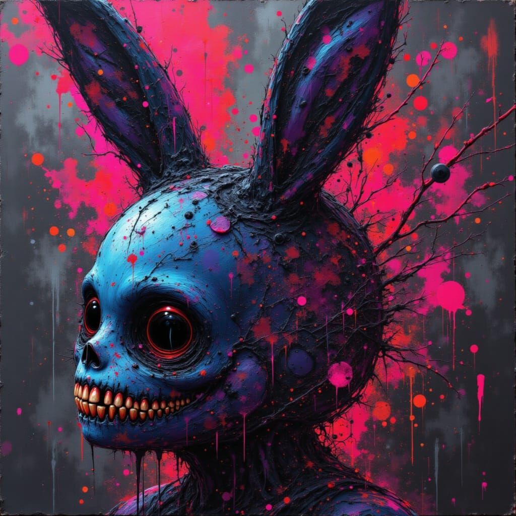 Cyberpunk Bunny in a Deadly, High-Tech World