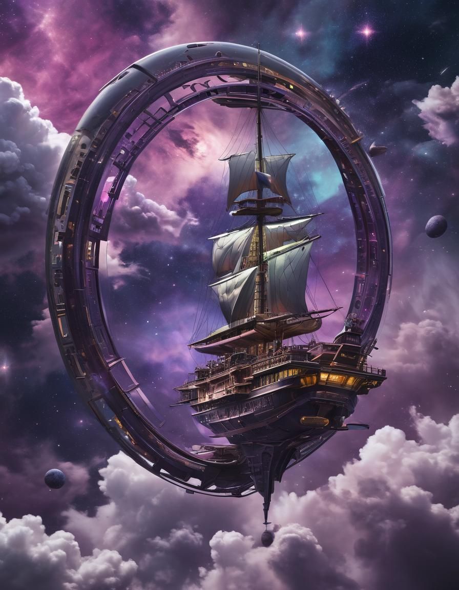 Double exposure close up Imaginative free flying imperial Or...