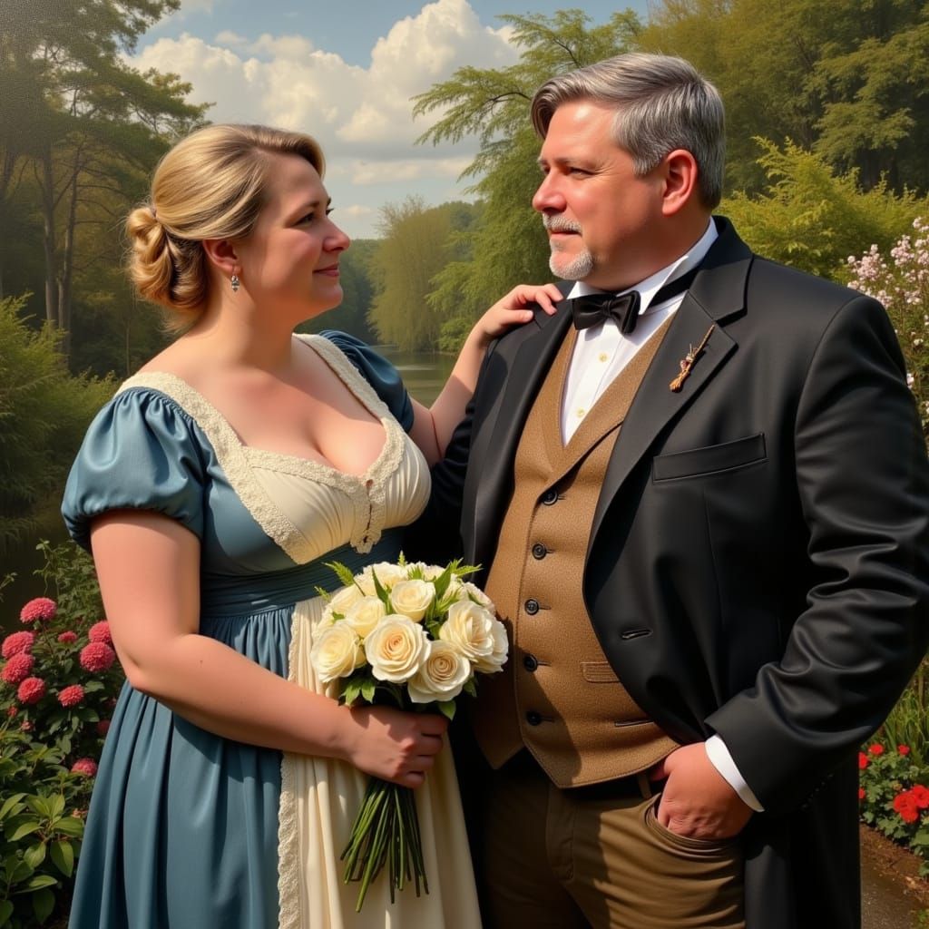 Victorian Romance in a Charming English Garden