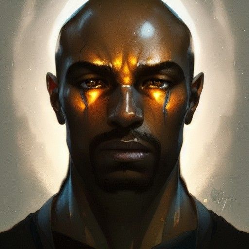 Darkness: Hyperdetailed Portrait in Triadic Colors