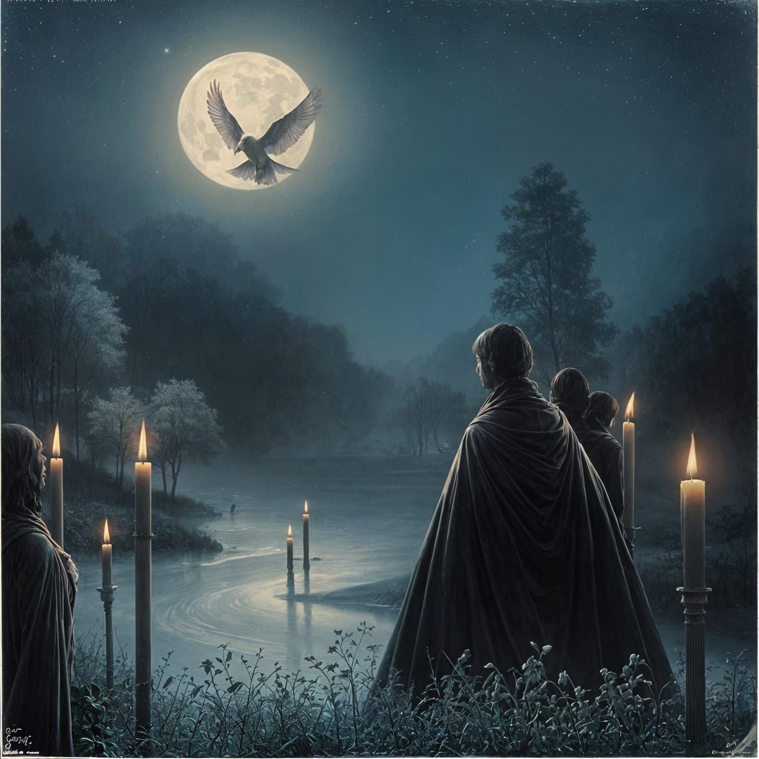 Soulful Twilight Farewell in Gustave Doré's Style