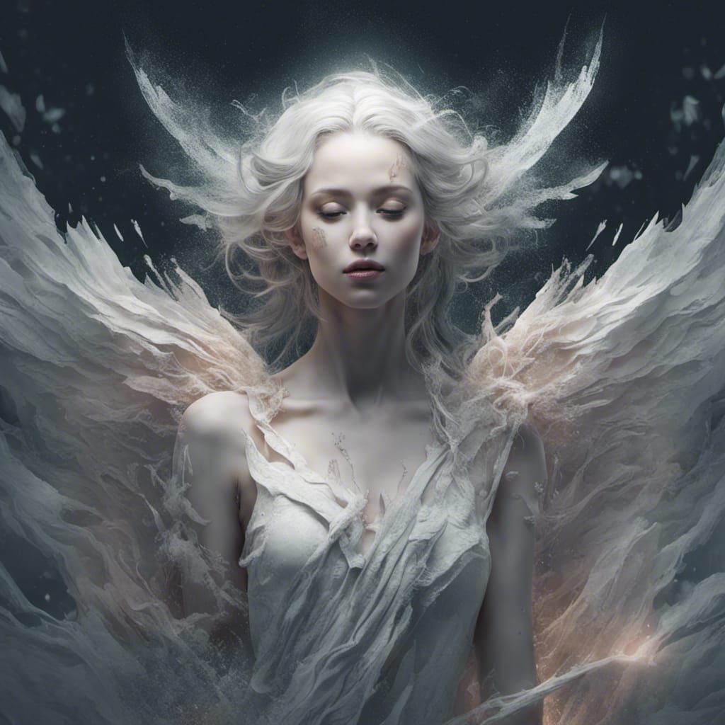 ANGEL RISING heavenward Angel clothed in golden light…