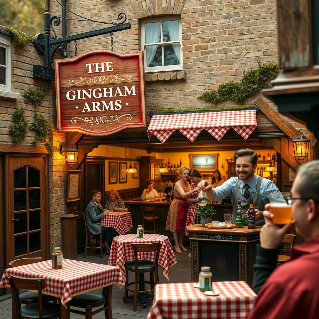 The Gingham is a popular little pub, so named for good reason