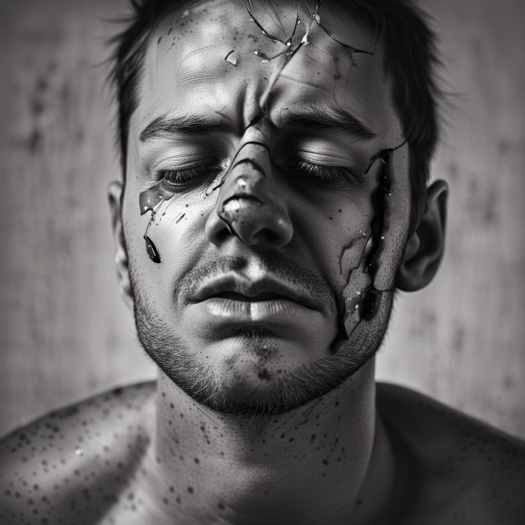 Heartbreak: A Man's Face Reflects Profound Pain