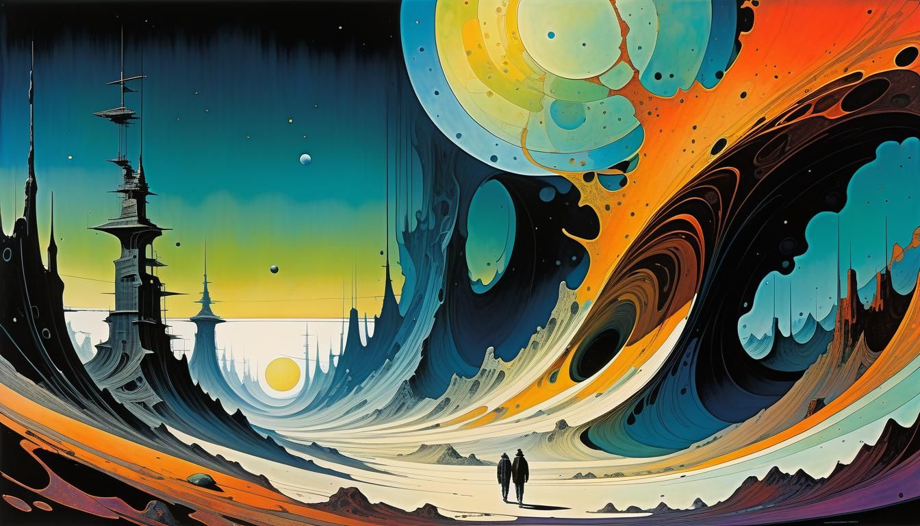 Abstract Art in the Style of Moebius and Dali