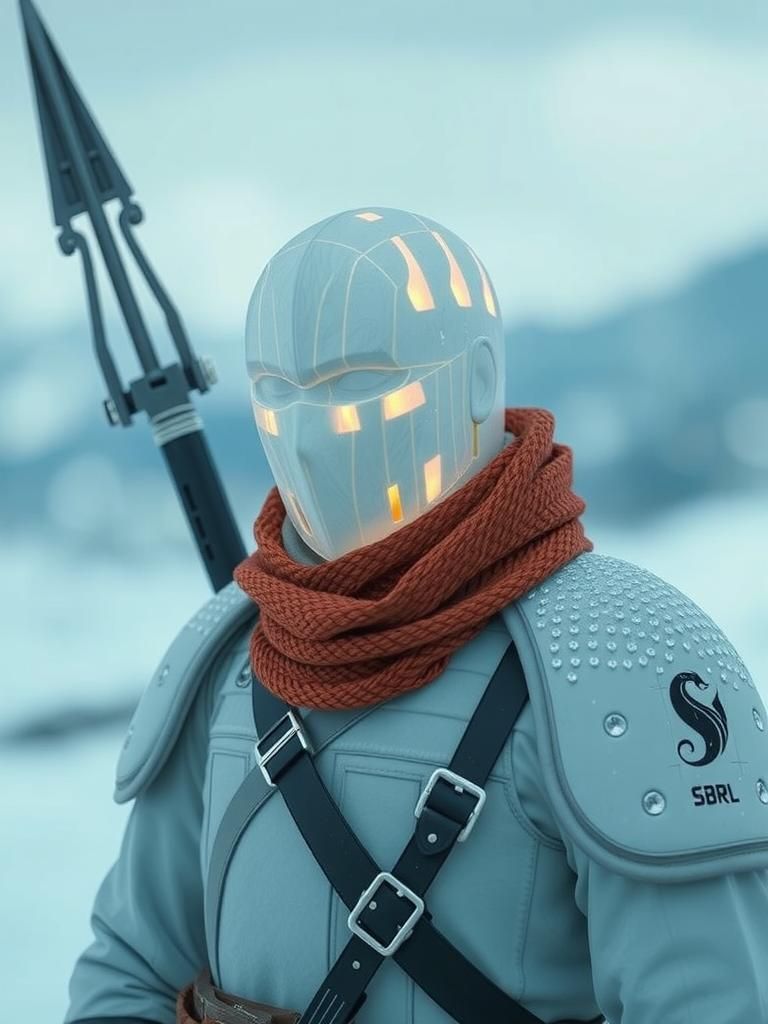 Glass Arctic Soldier with Alabaster Skin