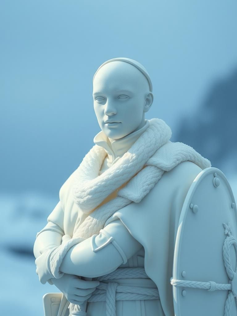 Arctic Soldier: Alabaster Skin, Glass-like Figure