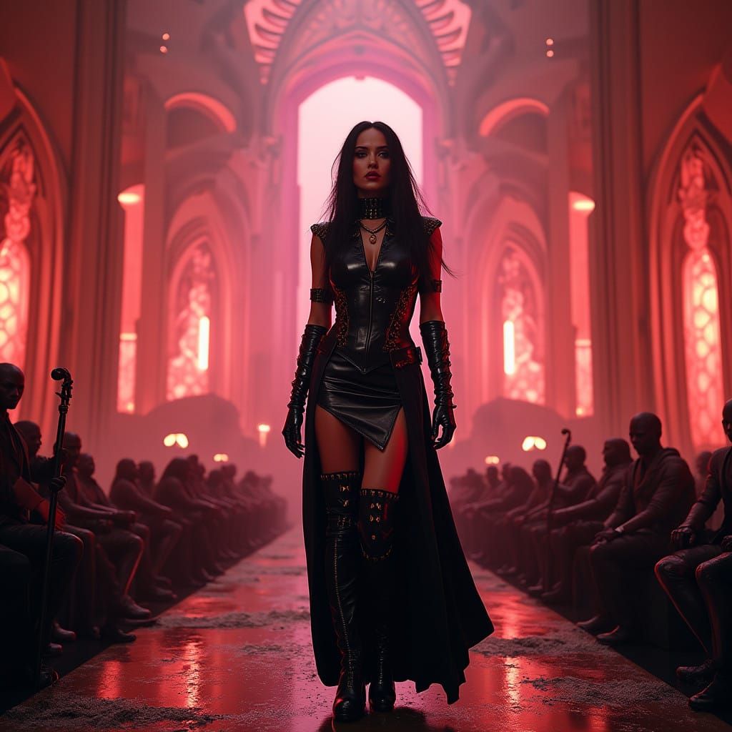 Tarja Turunen Performs with a Goth Band on a Futuristic Mart...