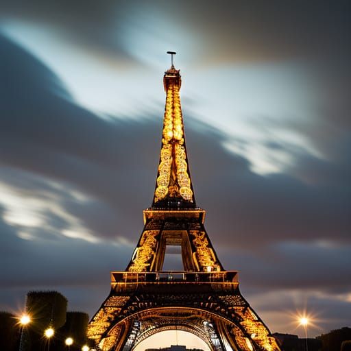 Eiffel Tower Photography with Bokeh and Volumetric Lighting