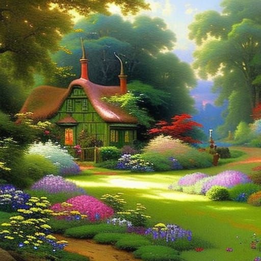 Green Suburb in Hudson River School Style