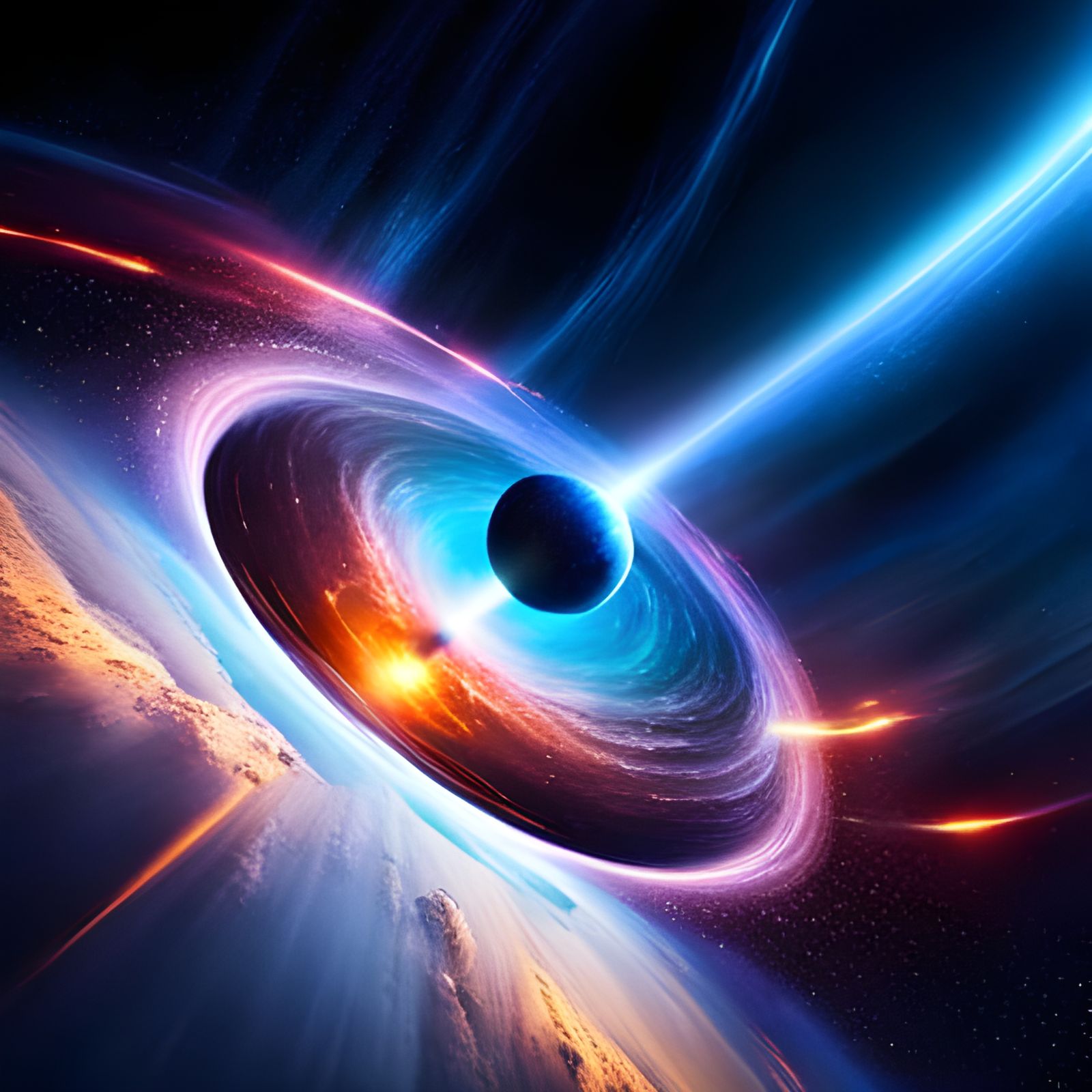 Epic Black Hole Encounter in Deep Space