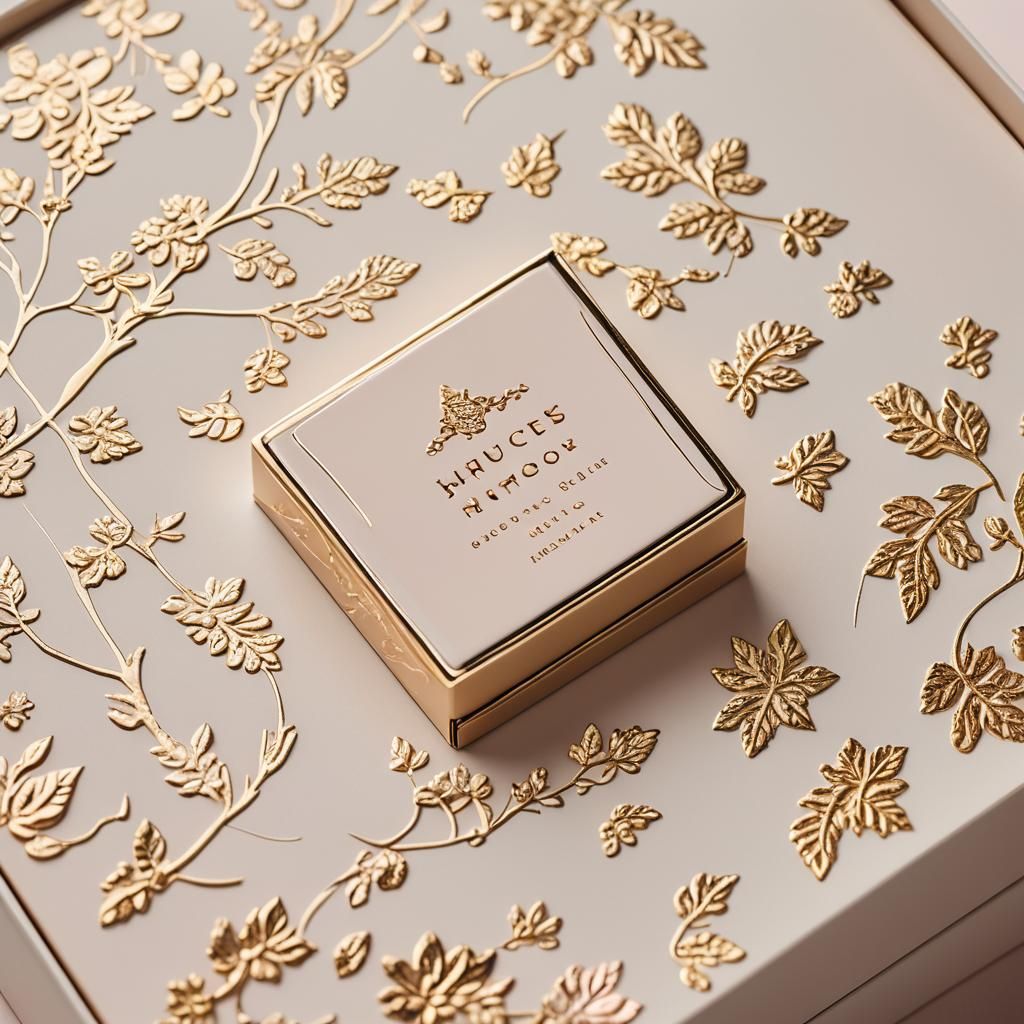 Elegant Skincare Packaging Design with Gold Accents