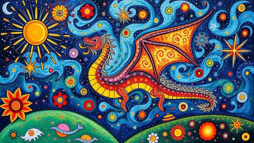 Dragon in Vibrant Pop Star Stream