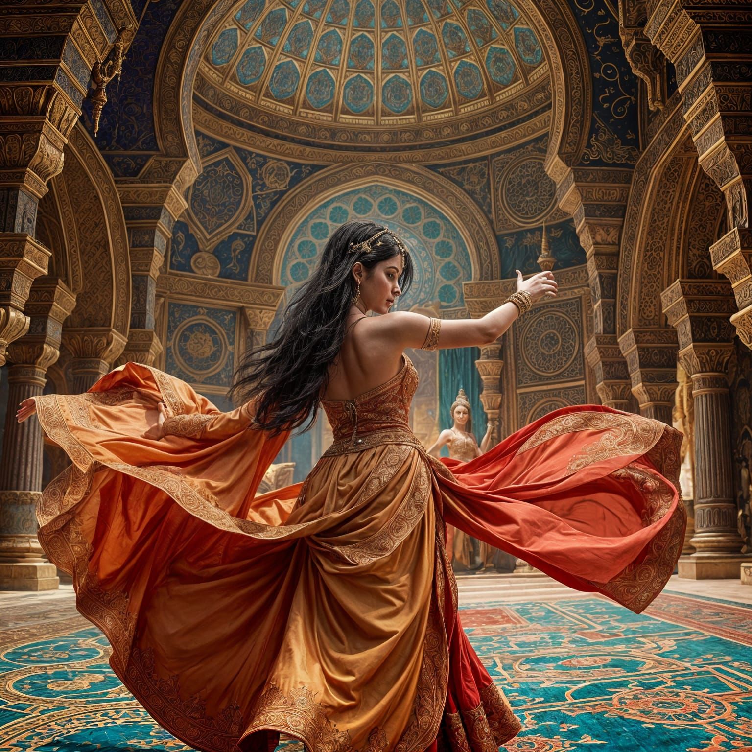 Arabian Dance: A Detailed Fantasy Concept Art