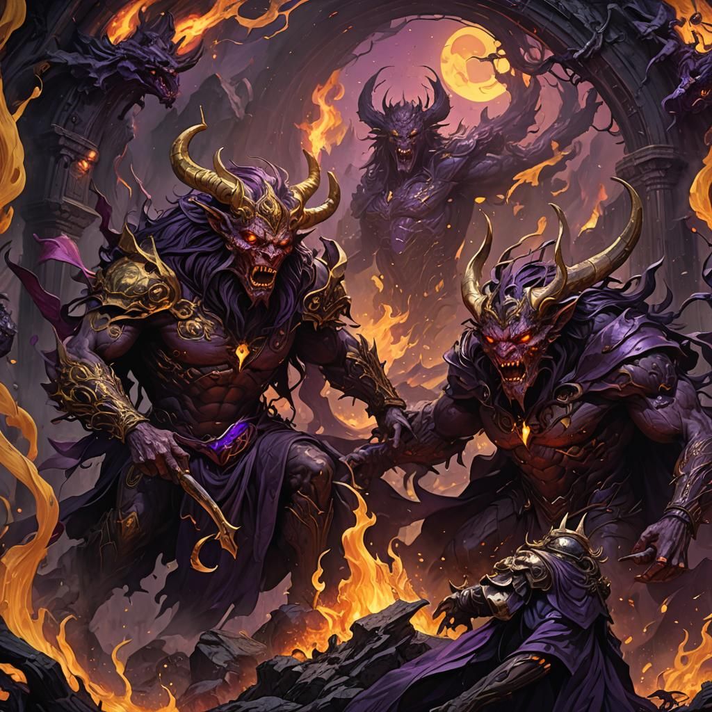 Demons in Dark Realm: Dark Fantasy Concept Art